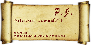 Peleskei Juvenál névjegykártya